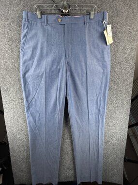 NWT Southern Pines Blue 36x34 Pants Chino Casual Flat Front Men Pockets Modern